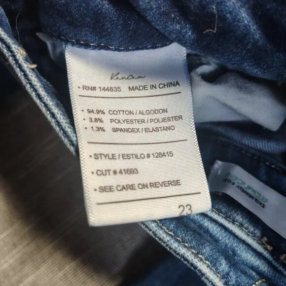 KanCan Maurices Jeans Girls Size 23x29 Flare High Rise Button Fly Ripped Stretch - Picture 12 of 13